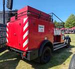 =Opel Blitz, Bj. 1938, der Feuerwehr HÜNFELD steht auf dem Ausstellungsgelände anl. der Feierlichkeiten  100 Jahre Feuerwehr HÜNFELD  im Juni 2025