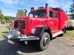 =Magirus Deutz als ehemaliges Katastophenschutzfahrzeug des Landes HESSEN steht bei der Oldtimerveranstaltung der OLDTIMERFREUNDE OHMTAL in Dannenrod, 09-2025