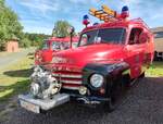 =Opel Blitz mit Vorbaupumpe, steht bei der Oldtimerveranstaltung der OLDTIMERFREUNDE OHMTAL in Dannenrod, 09-2025