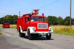 Magirus Feuerwehr Oldtimer L�schfahrzeug bei einer Ausfahrt am 28.06.26 im Landkreis Gie�en 