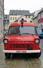 Ein Mannschaftswagen der Freiwillige Feuerwehr Merkendorf bei Zeulenroda.