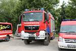 Feuerwehr Waldaschaff MAN TGM RW Kran am 24.07.21 auf dem Festplatz nach der Ankunft des Hilfeleistungskontingent Hochwasser/Pumpen Aschaffenburg aus dem Katastrophengebiet in Rheinland Pfalz