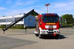 Feuerwehr Dreieich Sprendlingen MAN TGM Lentner RW-Kran (Florian Dreieich 4-54-1) am 05.07.25 bei einen Fototermin.