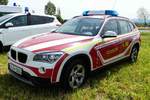 =BMW X1 vom Bevölkerungsschutz Ennepe-Ruhr-Kreis steht auf dem Parkplatz der RettMobil 2017 in Fulda, Mai 2017