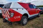 =Ford Ranger der Feuerwehr GERATAL, gesehen auf dem Parkplatz der RettMobil im Mai 2022