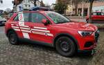 =Audi Q3 der Feuerwehr EICHENZELL, steht im Januar 2023 anl. eines Ausbildungsvorhabens an der Feuerwache HÜNFELD MITTE.