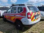 =Dacia Duster als Einsatzfahrzeug der Feuerwehr SPEYER, abgestellt auf dem Parkplatz der 2025er Rettmobil in Fulda