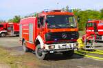 Feuerwehr Gro� Grerau Mercedes Benz 1831 Ziegler TLF24/50 (Florian Gro� Gerau 1/24) am 25.04.26 bei einer Waldbrand�bung in Kelsterbach