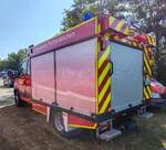 =Iveco Daily als TSF-W der Feuerwehr BURGHAUN-ROTHENKIRCHEN, steht auf dem Gästeparkplatz anl.