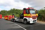 Feuerwehr Bad Homburg Mercedes Benz Arocs WLF Kran mit dem AB NEA (Florian Homburg 1-67-2)am 05.08.18 beim Tag der Offenen Tür der Feuerwehr Hofheim am Taunus zur 150 Jahre Feier