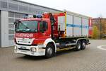 Feuerwehr Weinheim Stadt Mercedes Benz Axor WLD mit AB Atemshutz am 30.10.21 bei einen Fototermin