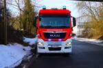 Feuerwehr Bad Vilbel MAN TGX WLF (Florian Vilbel 1-66-3) mit AB-Sonderlöschmittel am 31.01.26 bei einer Gefahrgutübung in Büdingen