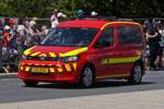 VW Caddy des CGDIS, war bei der Militärparade in der Stadt Luxemburg mit im Konvoi.