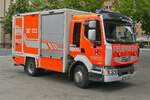 LKW Renault mit Kastenaufbau, MZF der Feuerwehr aus Klagenfurt, aufgenommen nahe dem Bahnhof von Klagenfurt  05.05.2026 