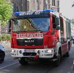 MAN der Feuerwehr aus Wien, gesehen nahe dem Westbahnhof von Wien. 09.05.2026