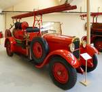 Delahaye 120PS, Feuerwehr der Gemeinde Guebwiller/Elsaß von 1926, 8 Mann Besatzung, Feuerwehrmuseum Vieux-Ferrette, Mai 2016