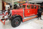 Im Technik-Museum Speyer stand im Mai 2014 dieses Feuerwehrfahrzeug Magirus KS 15 aus dem Jahr 1937.