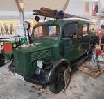 =MB als Einsatzfahrzeug der Feuerschutzpolizei des Kreises H�NFELD steht im Feuerwehrmuseum in Fulda, 11-2025