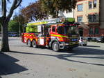 Nach einem Einsatz kehrte die SCANIA Feuerwehr von Ystad,am 18.September 2020,zurück.