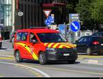 Feuerwehr Sion - VW Caddy unterwegs in Sion am 21.09.2021