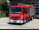 Renault Feuerwehrwagen vor dem Feuerwehr Depot in Worben am09.07.2022
