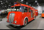 Oldtimer Saurer der Feuerwehr Lausanne VD 8417 Ausgestellt in den Palexpo Hallen in Genf am 29.03.2026