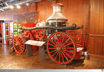 1907 Ahrens Continental Steam Fire Engine, ausgestellt im Aurora Regional Fire Museum in Aurora, Illinois / USA.