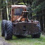 ein alter R�cketraktor, leider ohne Typenschild fand sich auf der Wanderung zum Berg  Kykulka.