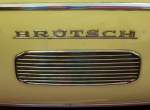 Brtsch Fahrzeugbau Stuttgart, Frontpartie mit Schriftzug am Kleinstwagen Brtsch V2 von 1957, wurde 1957 auf der Automesse IAA ausgestellt, ist aber nie in Serie gegangen, Nov.2014
