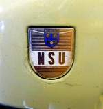 NSU-Werke Neckarsulm, Logo am Tank des Mopeds  Quickly S23  von 1963, Jan.2015