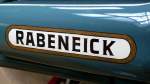August Rabeneick GmbH Brackwede/Bielefeld, Tankaufschrift an einem Oldtimer-Motorrad, die Firma bestand von 1933-58, Jan.2015