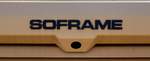 SOFRAME, Schriftzug an einem Militrfahzeug, die franzsische Firma baut Fahrzeuge fr den Bereich Verteidigung und Sicherheit, Nov.2016