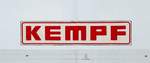 KEMPF, Schriftzug an einem LKW-Anhänger der Fahrzeugbaufirma aus Bad Marienberg, gegründet 1950, Okt.2017