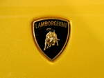 Lamborghini, Logo auf dem Sportwagen Gallardo, März 2021