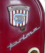 NSU, Aufschrift und Emblem am Motorroller  Prima  von 1956, Sept.2021