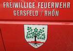 =Beschriftung des VW T 4 der Feuerwehr von GERSFELD, 01-2023