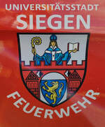 =Stadtwappen von SIEGEN, angebracht auf dem MB Vito der dortigen Feuerwehr, 06-2025