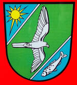 =Stadtwappen der Stadt FALKENSEE, angebracht auf dem Skoda Kodiaq der dortigen Feuerwehr, abgelichtet auf dem Parkplatz der 2025er Rettmobil in Fulda