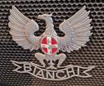 =Firmenemblem des Bianchi Tipo C 20-30 HP, gesehen im Museo Nicolis in Verona, 09-2025