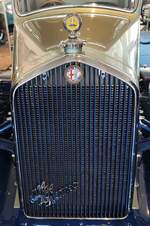 =Front des Alfa Romeo 6C 1750 GTC, gesehen im Museo Nicolis in Verona, 09-2025. 