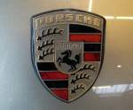 Porsche Firmenwappen, verwendet seit 1953, der Sudetendeutsche Ferdinand Porsche grndete 1931 die Firma, der Fahrzeugbau begann nach dem II.Weltkrieg, Juni 2013