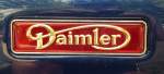 der Schriftzug der britischen Automobilmarke-Daimler Motor Company, Juli 2013