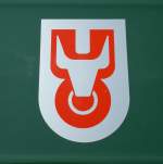 Boehringer, das Logo des ersten Unimog von 1949, gebaut von der Firma Boehringer in Gppingen, Juli 2013