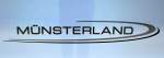 Mnsterland, Schriftzug am Wohnwagen der 1991 gegrndeten Firma aus Nordrhein-Westfalen, Mrz 2014