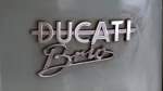 DUCATI, Aufschrift am Motorroller Ducati 100BR von 1965, die italienische Firma wurde 1926 in Bologna gegrndet, Nov.2014