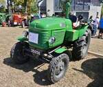 Steyr T 180, BJ 1952, 30 PS, war beim Oldtimertreffen in Nocher zu sehen.