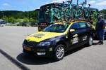 Škoda Begleitfahrzeug des Team Lotto Jumbo am 17.6.17 vor dem Tour de Suisse Rennen in Schaffhausen.