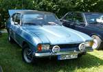 =Ford Capri, ausgestellt bei Blech & Barock im Juli 2018 auf dem Gelände von Schloß Fasanerie bei Eichenzell
