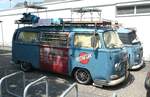 =VW T 2 stehen dem Ausstellungsgelände in Bad Camberg anl.