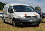 =VW Caddy von Erdarbeiten MÜLLER, gesehen bei der Oldtimerausstellung in Uttrichshausen, 07-2022